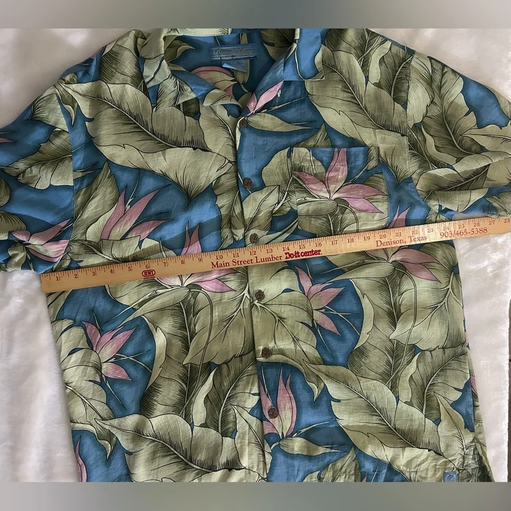 Bermuda Bay Silk Hawaiian Shirt Large - Picture 10 of 10
